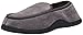 isotoner Men's Microterry Memory Foam Indoor/Outdoor Slip-On Slippers, Charcoal, 11-12
