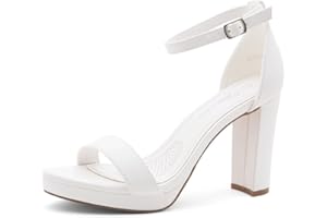 Shoe Land Women's Platform Heels - Chunky Block Heeled Sandals with Ankle Strap, Open Toe Dressy High Heels for Women, Comfortable Prom, Wedding & Party Pumps 2025