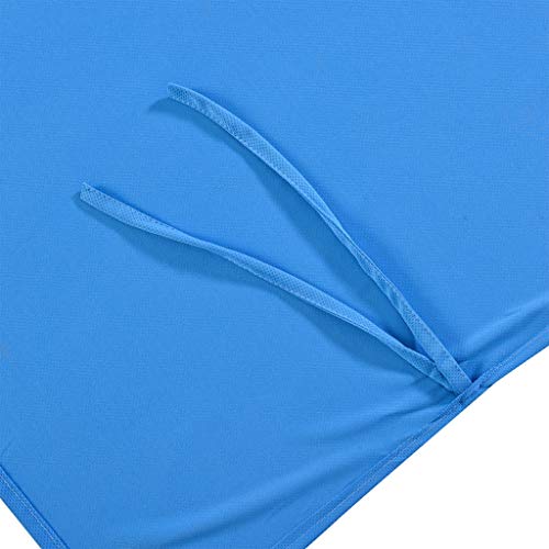 Beach Chair Pool Towels -Towel Accessories Include Pillow and Side Pockets. No Clips Needed. Lounge Chaise Cover Great for Sunbathing at Hotel (Blue) - Thumbnail 4