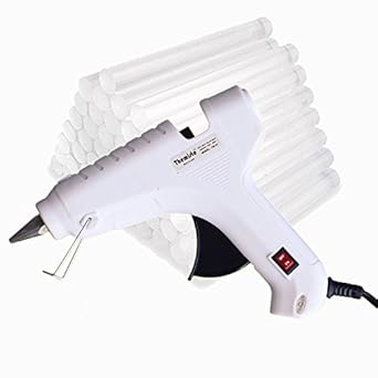 Aptechdeals 40W 40 Watt Hot Melt Glue Gun Coated Nozzle With Free 25 Glue Sticks