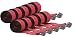 Mytee Products Kinedyne Winch Straps 4" x 30" Red Heavy Duty Tie Down with Flat Hooks WLL# 5400 lbs | 4 Inch Cargo Control for Flatbed Truck Utility Trailer (10 Pack)