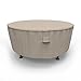 Budge P5A23PM1 English Garden Round Patio Table Cover Heavy Duty and Waterproof, Large, Two-Tone Tan