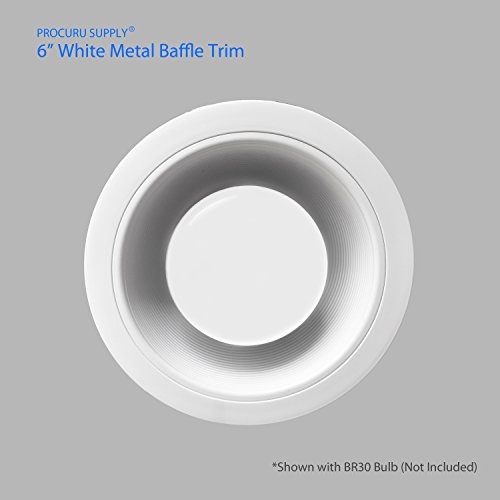 2 12+Pack+PROCURU+White+Baffle+Recessed