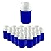 PharmaPump Airless Pump Bottles 50mL - 20 Pack - Blue Bottle With White Engine