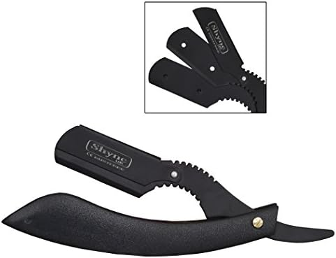 Black Barber Hair Straight Cut Throat Shaving Razor Barber Hair Salon