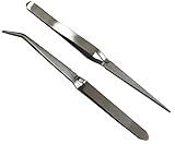 ToolUSA Premium Straight & Curved Cross Lock Tweezers Kit: KIT-S8567