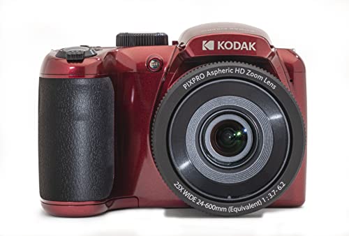 KODAK PIXPRO AZ255-RD 16MP Digital Camera 25X Optical Zoom 24mm Wide Angle Lens Optical Image Stabilization 1080P Full HD Video 3