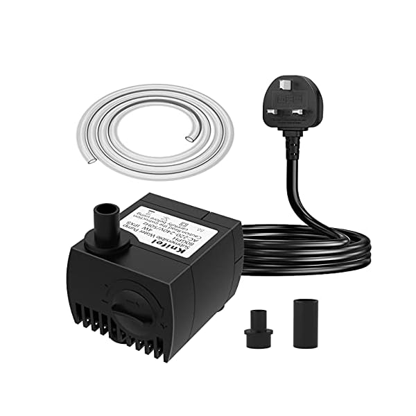 Knifel-Submersible-Pump-300LH-4W-with-Ultra-Quiet-Design-06m-High-Lift-for-Fountains-Hydroponics-Fish-Tanks-Aquariums-More Knifel Submersible Pump 300L/H 4W with Ultra Quiet Design 0.6m High Lift for Fountains, Hydroponics, Fish Tanks…