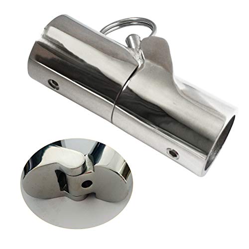 NRC&XRC 316SS Marine Grade Boat Handrail Fitting -Boat Pipe Connector,Folding Swivel Coupling Tube Joint Connector for 1" (25MM) O.D.Tube/Pipe