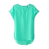 FUNOC® Women's Blouse Casual Short Sleeve Chiffon Blouse Shirt T-shirt Summer Tops