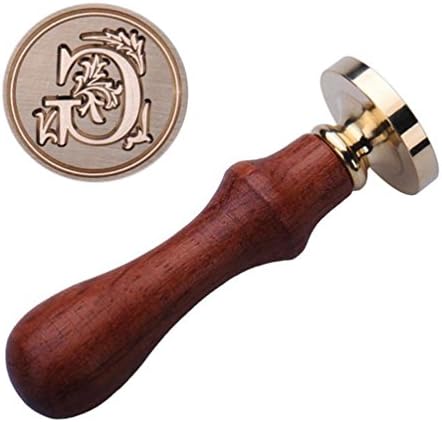 Wyurhjh Classic Wax Sealing Stamp Initial, Arts & Crafts Vintage Alphabet Manuscript Seal Wax Stamp Set for Envelope Invitations Cards (G)