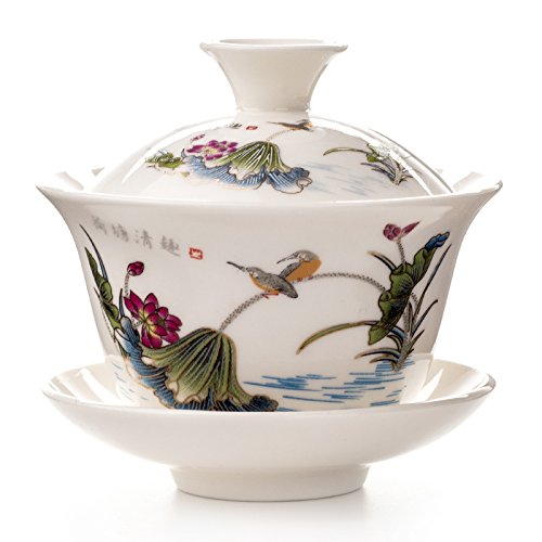 VT BigHome Tea Cup Tureen Teapot Chinese Traditional Kungfu Tea Pot Ceramic Tea Bowl Cup Porcelain Sancai Cup Tea Cup Sets