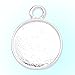 12mm Round Cabochon Base Silver Plated Pendant Trays-20pcs