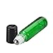 Olilia Glass Roll on Bottles with Metal Roller Balls, Essential Oils Key included 12 Pack of 10ml(1/3oz) (Green)