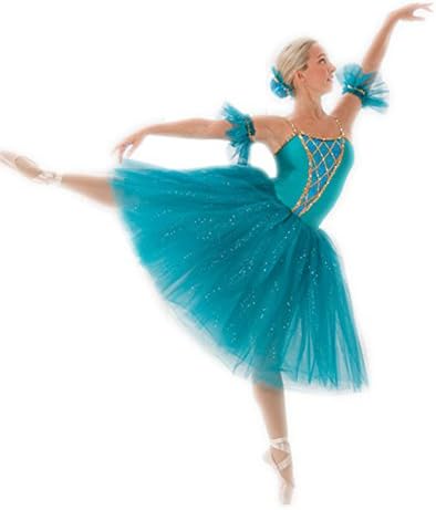 adult ballet tulle skirt dancewear dance gymnastics leotards dress for women girl kids costumes justaucorps (S(95-110CM))
