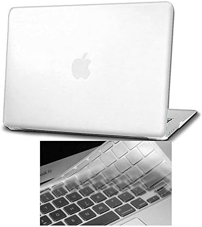 AmaBe for MacBook Air 11 inch/11.6" Case Model: A1370 / A1465,Bundle 2 in 1Rubberized Hard Shell Cover Case + Silicone Keyboard Cover Skin White