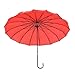 Remedios Boutique Nylon Wind-Resistant Pagoda Umbrella with Dots, Bright Red