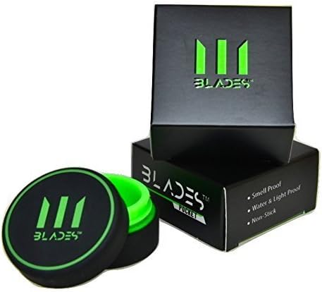 BLADES Pocket Silicone Herb Stash Jar, Smell Proof Container ,Dry Herb, Tobacco, Medicine, Concentrations, Pill Case