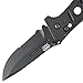 Benchmade - Adamas 275 Drop Point Blade Knife, Made in the USA (Serrated Edge/Black Handle)