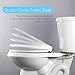 Elongated Toilet Seats with Slow Close lid, Easy Clean & Change Hinges Seat, Suitable Elongated or Oblong Toilets, No Slam Toilet Seat, White