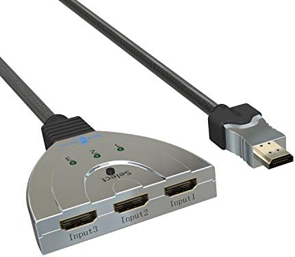 Goronya 3 Port HDMI Switch Supports Auto Switch with Full HD 1080P and 3D Player