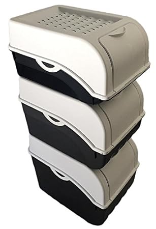 Haas Aufbewahrung Kartoffel Gemüse Zwiebel Karotten Zucchini Paprika -Box Größenset 3,5l + 7l + 9l Farbe Weiss