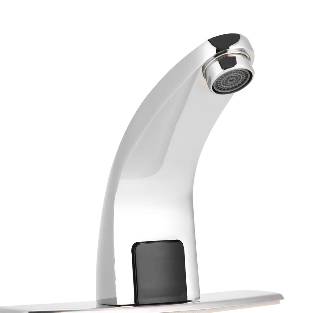 Automatic Touchless Bathroom Faucet Hands-Free Motion Sensor Vessel Sink Tap Single Handle Hot Cold Mixer Easy Installation No Battery Required