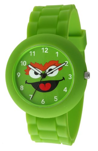 Sesame Street SW612OS Oscar the Grouch Green Rubber Watch