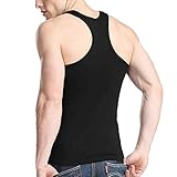 Xudian Men Tank Top Stretchy Athletic Sleeveless Shirt Crew-neck for Men Crew-neck