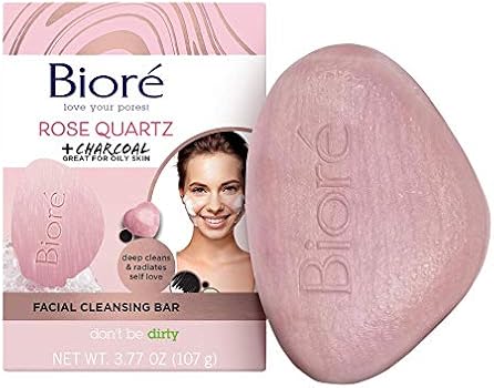 rose quartz and charcoal face wash