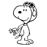 WW1-Pilot SNOOPY, Getting ready to fight the Red Baron, VINYL STICKER/DECAL