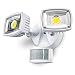 Home Zone ES00730V Security Motion Sensor, Outdoor Weatherproof Ultra Bright 5000K LED Flood Lights, White