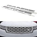 Matte Silver Finish Hood/Tailgate 3D Letter Stickers For Range Rover, Range Rover Sport, Evoque, etc, 3D Alloy Metal 10-Letter Set