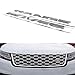 Matte Silver Finish Hood/Tailgate 3D Letter Stickers For Range Rover, Range Rover Sport, Evoque, etc, 3D Alloy Metal 10-Letter Set