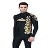 Sbart-Men-Wetsuit-Top-with-Golden-and-White-Pattern-for-Swimming-and-Diving-Black