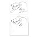 Silver Foil Thank You Note Cards / 50 Thank You Card Set / 3 1/2