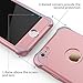 ORETECH Designed for iPhone 6S Plus Case, iPhone 6 Plus Case with [2 x Tempered Glass Screen Protector] 360° Full Body Hard PC Soft TPU Silicone Cover for iPhone 6 Plus/6s Plus - 5.5'' Rosegold