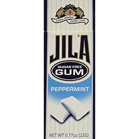 Jila, Sugar Free Peppermint Gum, 12 - .8 Ounce Packs