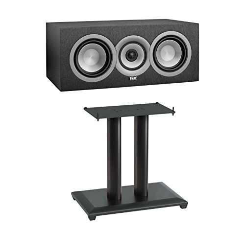 Elac Uni-Fi UC5 (Each) Center Channel Speaker And NFC18B (Each) Center Channel Speaker Stand - Black