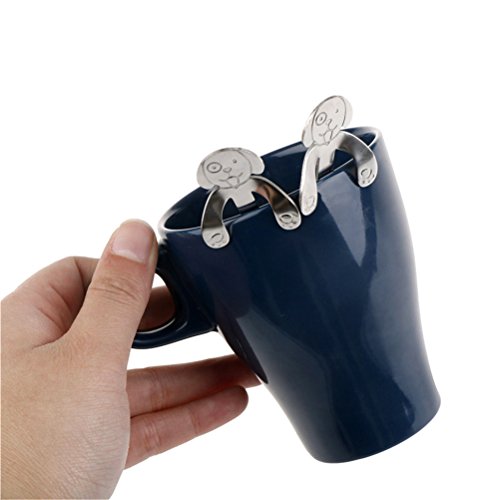 IYSHOUGONG 6 PCS Coffee Spoon Cat Hugging Spoon Mermaid Dog Hanging Spoon Dessert/Mixing/Milkshake Spoon Tableware Flatware Gadgets