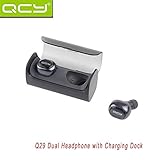 QCY Wireless Earphones, Mini Wireless Bluetooth 4.1 Earbuds with Mic, Stereo In-ear Bluetoth Sports headphones for Smartphones, with a Portable Case for Charging and Storage