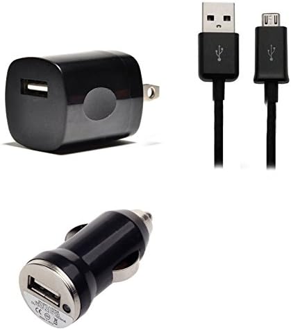 Slim Travel Plantronics Voyager Edge 1A/5.5W Basic Micro-USB Car &amp; Wall Charger Kit!