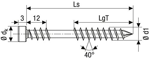 SPAX Terrassenschraube aus Edelstahl rostfrei A2, 5,0 x 50 mm, 200 Stück, T-STAR plus, Zylinderkopf, Fxiergewinde, CUT… – Bild 4