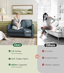 Welzona Loveseat Sofa, 51" Love Seat, Comfy Teddy