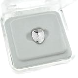 Bottom Tooth Single Cap Grillz Plain Silver Tone Hip Hop Small Lower Canine Grill Teeth Grills