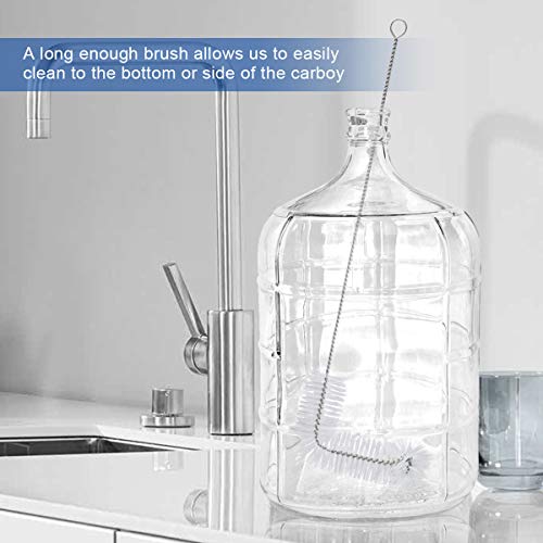 AIEVE Carboy Brush, Carboy Cleaning Brush, 2 Pack 28” Nylon 5 Gallon