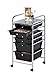 Finnhomy 6 Drawer Rolling Cart Organizer Storage Cart with Drawers Utility Cart for School Office Home Beauty Salon Storage Smoke