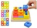 Vidatoy Classic Wooden Sort and Match Stacking Board For Children
