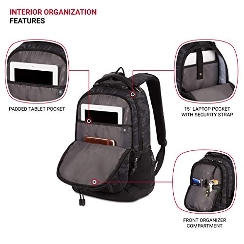 SwissGear Cecil 5505 Laptop Backpack, Black Cod/Camo, 18Inch Pricepulse