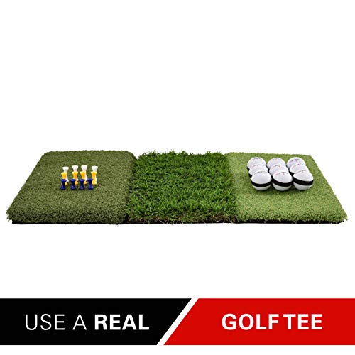 image for Rukket Sports Rukket Tri-Turf Golf Hitting Mat Attack | Portable Drivi